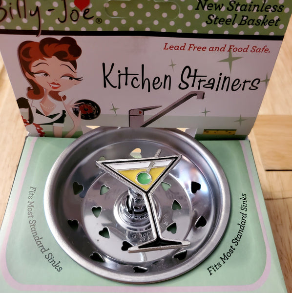 Martini Glass Enamel Kitchen Stainless Steel Sink Strainer