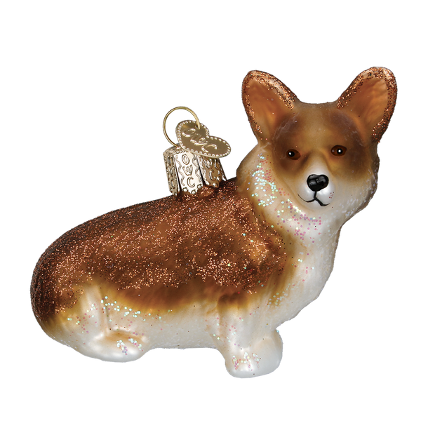 Old World Christmas Pembroke Welsh Corgi Dog Glass Blown Ornament