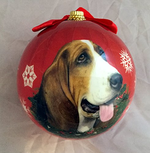 E&S Pets Basset Hound Hanging Ornament Shatterproof
