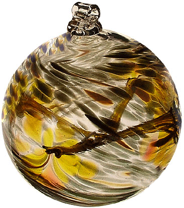Kitras Art Blown Glass 6" Birthstone Birthday Ball - April