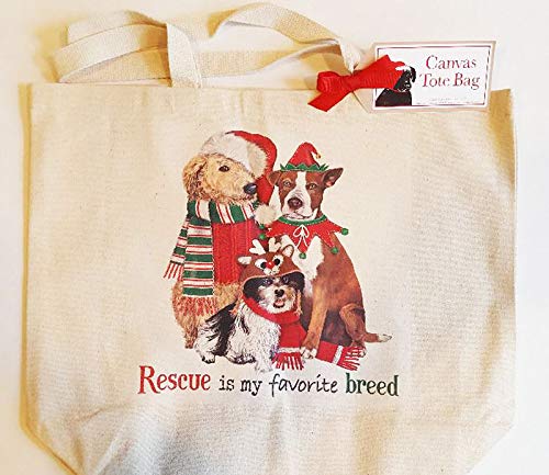 Market Earth Friendly Canvas Tote - Rescue Breed Dogs by Mary Lake Thompson