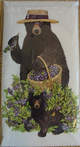 Mary Lake Thompson Flour Sack Towel - Bears and Blueberries