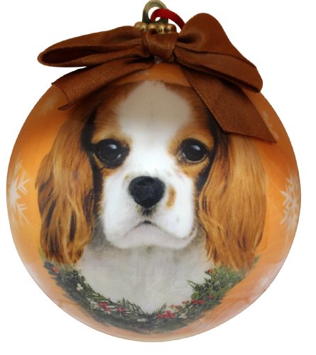 Blenheim King Charles Cavalier Christmas Snowflake Shatterproof Ball Ornament