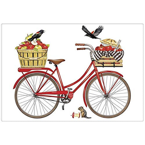 Mary Lake Thompson Fall, Autumn Flour Sack Towel Red Bike Apple Baskets