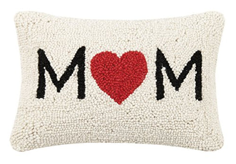 Peking Handicraft Mom Heart Hook, 8x12 Throw Pillow