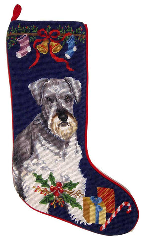 Winter Holiday Cardinal Christmas Needlepoint Stocking, 18-Inch Height,  Wool and Cotton