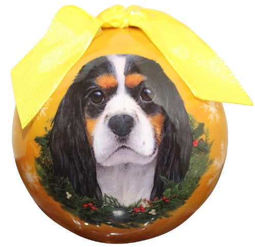 King Charles Spaniel Snowflake Christmas Ball Ornament Shatterproof