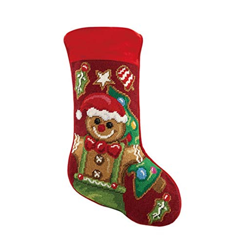 Peking Handicraft 31SJM10272AMC Gingerbread Man Stocking, 11-inch Length, Wool and Cotton